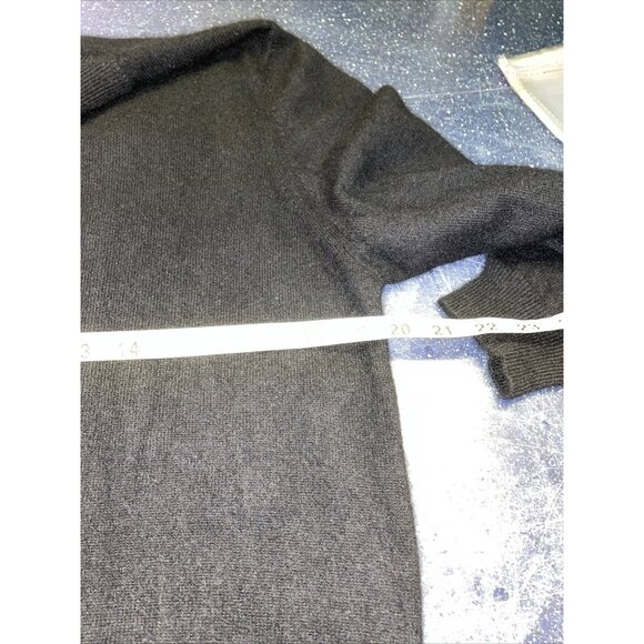 Charter Club Petite Black Mock Neck 100% Cashmere Sweater Pullover Cozy Sz LP - Picture 6 of 7